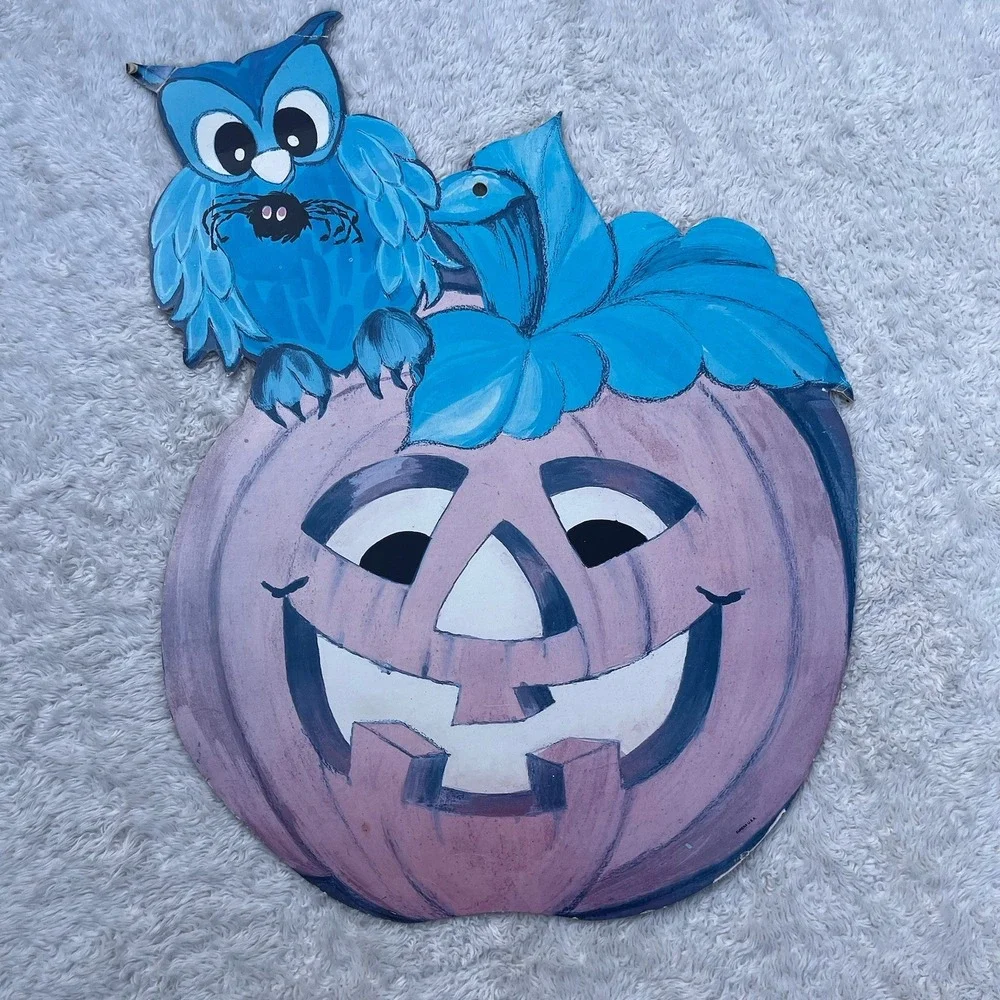 Vintage Halloween Die Cut Decorations Eureka Hallmark Ghost Yard Stakes Lot of 6